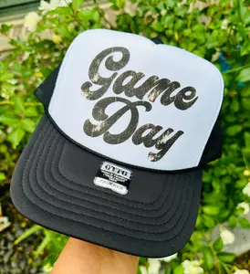 Game Day Black & White Trucker Hat