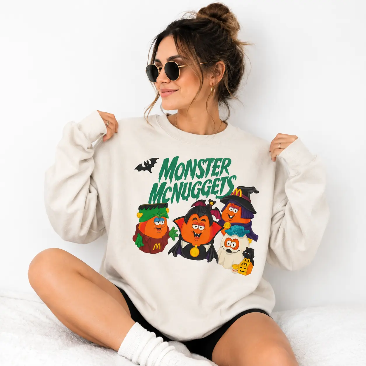 Monster Nuggets Sweatshirt, Halloween Sweatshirt, Nostalgic Spooky Halloween Sweatshirt