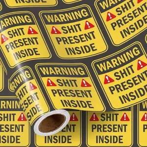 Funny Warning Poop Present Inside Wrapping Paper Roll , Gift Wrapping Paper