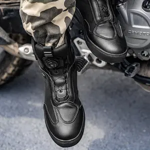 Motorcycle Riding Shoes Anti-drop Breathable retro Riding Boots Four Seasons Commuting Men's Casual Moto Boots