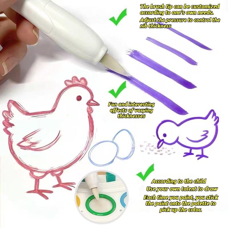 Magic Light Brush, Sensory-Friendly Art Tool with 18 Color-Changing Pages and Glow Brush, for Children with Autism and Sensory Needs, Ages 3+