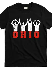 Ohio State Pride T-Shirt - Ohioan Graphic Tee with Bold Red Letters, Vintage Ohio Statehood Design - Everyday Essential Top for Ohioans - Anniversary Gift for Him Her - Men'S Casual Shirt - Ohio State Apparel, Distressed Print, Comfortable Fabric