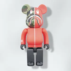 Bearbrick x BAPE x 1st CAMO SHARK x RED 1000%