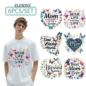 6 Best Mother Glitter Heat Transfers of All Time, Gold Foil with DTF Transfer. Ideal for T-shirts, Hoodies, Jeans, Backpacks, and Pillows, Featuring Washable Plastic, Perfect as Mothers Day Holiday Gifts.