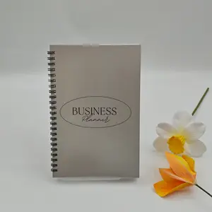 Business Planner Spiral Notebook Minimalist Professional Flat Lay No Bleed Through for Professionals and Entrepreneurs Office Stationery Supplies