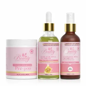 Beauty Essence Natural Anti-Hair Loss and Growth Kit with Pre-poo Hair Oil Accelerator 120ml Each for Haircare