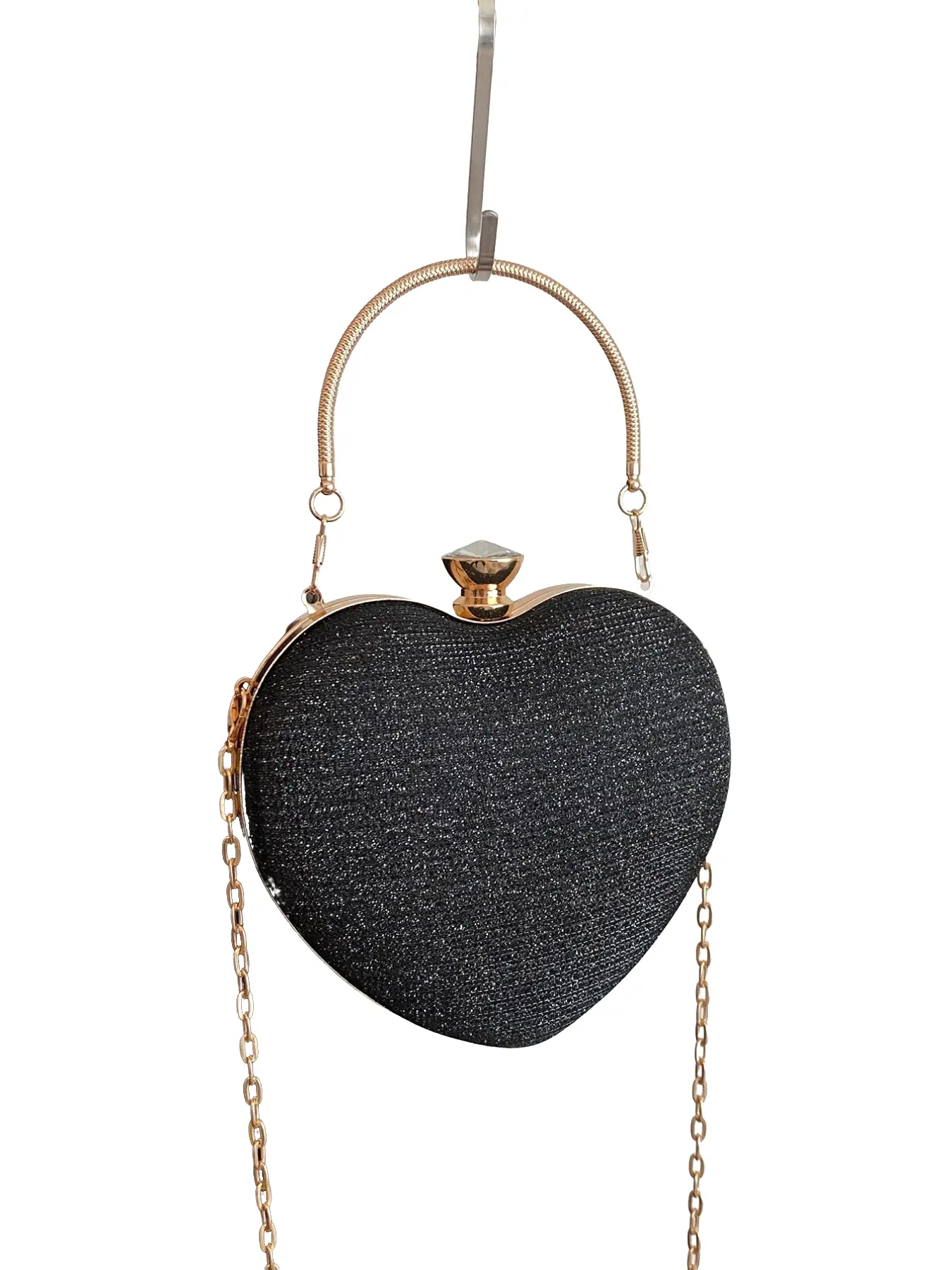 Elegant Heart-Shaped Evening Bag for Women, Velvet Envelope Clutch, Fashion Clutch, Perfect for Weddings, Parties, Gifts, All Seasons