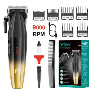 VGR 003 Fresh Fade Hair Clipper - Professional Hair Trimmer, Cord/Cordless Rechargeable Hair Cutting Tools with LED Display, 9000RPM - For Men - Perfect Gift for Men