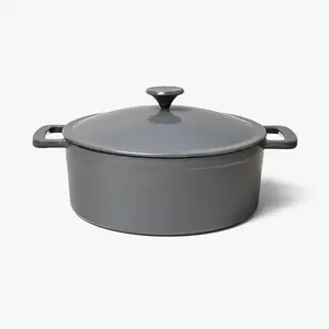 5.5qt Enamel Dutch Oven Stock Pot Gray Eclipse - Figmint