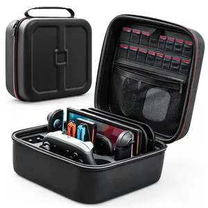 Portable Carrying Case for Switch 2 (2025), with 16 Game Card Slots, Pro Controller Holder, Joy-Con Grip, Dock & Adapter Storage, Accessory Compartment, Hard Shell Travel Bag.
