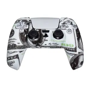 PS5 Controller Skin - Cash Money Design, Scratch-Resistant Protective Cover, and Joystick Caps for PS5 Gamers