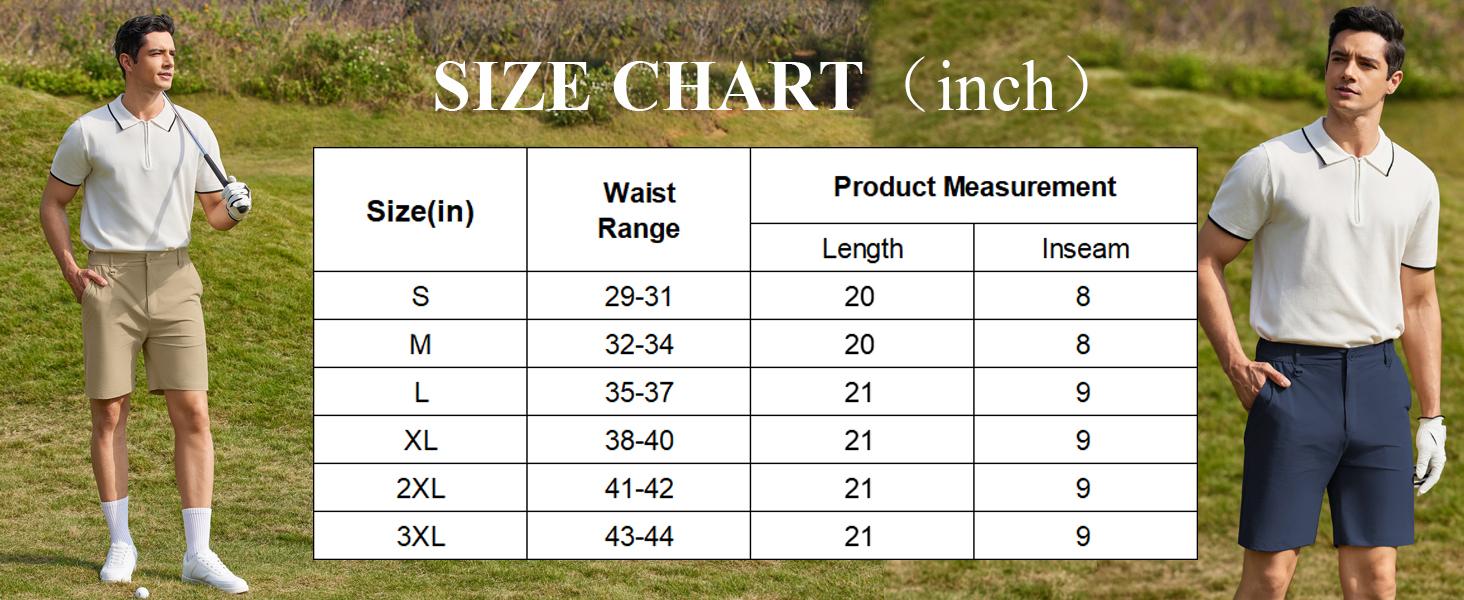 COOFANDY Men's Golf Shorts 8 Inch Lightweight Quick Dry Casual Dress Shorts Hiking Travel Shorts with Pockets COOFANDY Men's Golf Shorts 8 Inch Lightweight Quick Dry Casual Dress Shorts Hiking Travel Shorts with Pockets