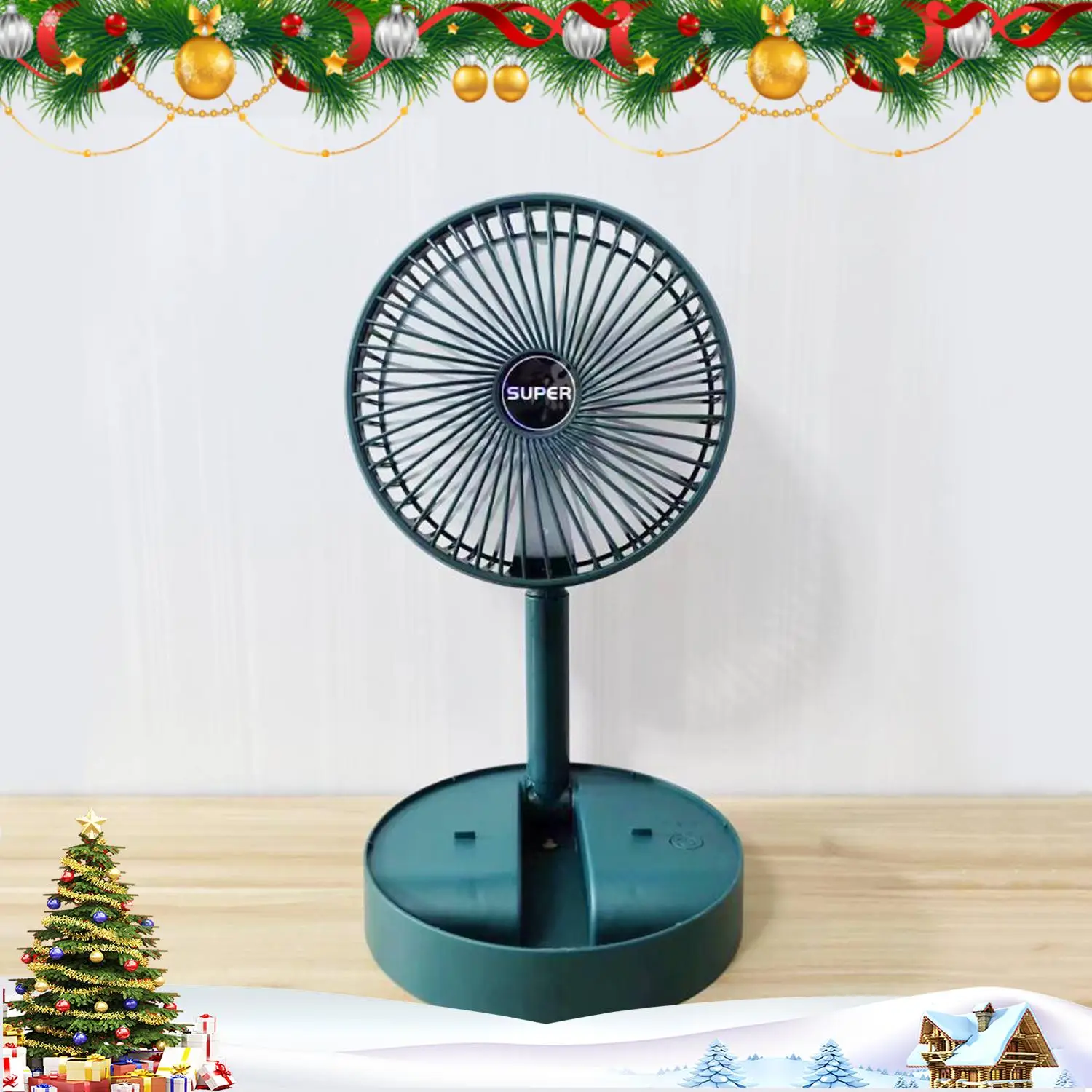 Foldable & Retractable Small Fan, Multifunction USB Rechargeable Desktop Fan, Portable Fan for Home Office Outdoor, Silent Fan for Bedroom, Cooling Fa