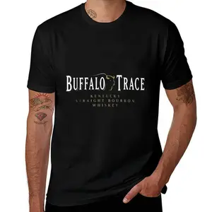 Buffalo Trace Distillery Whiskey Mens T Shirts Cotton Short Sleeve T-Shirt Crew Neck Tees Casual Shirt