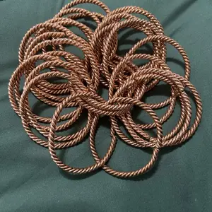 Pure Solid Tensor Ring Copper  Bangle 1pc or Set