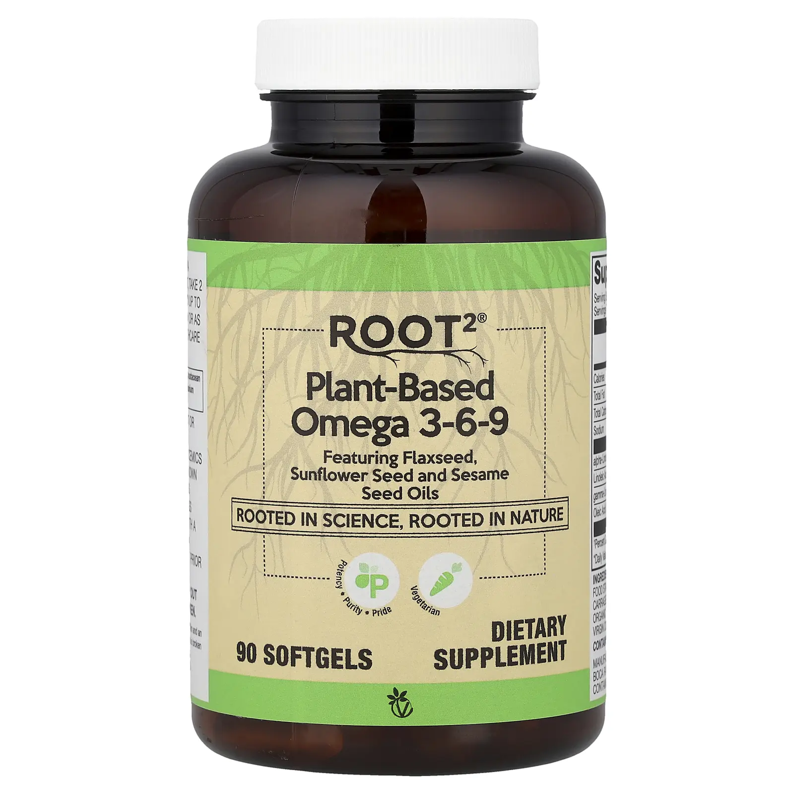 Vitacost Root2®, Plant-Based Omega 3-6-9, 90 Softgels