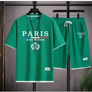 Kyn Apparel Men's Casual T-shirt and Shorts Sports Set, Hollow T-shirt and Shorts