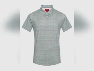 Men's Short Sleeve Modal Printed Polo Shirt