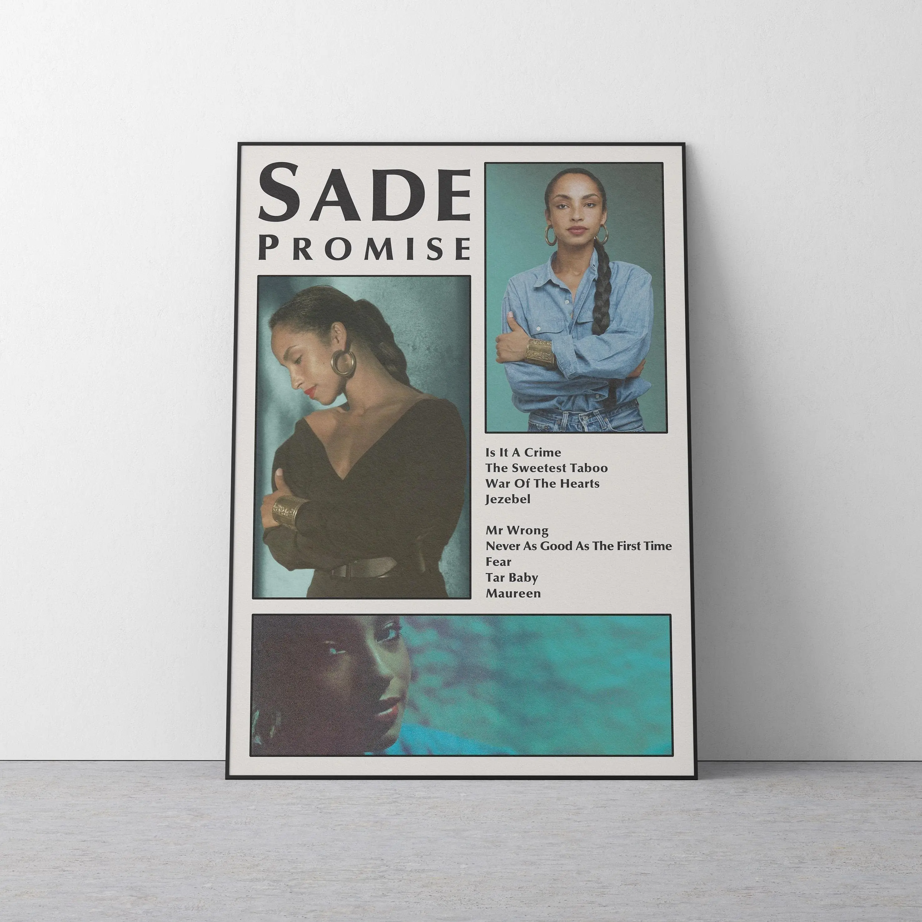 Sade Promise Album Poster | Vintage Smooth Soul Music Wall Art