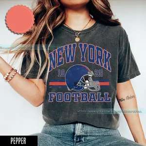 Giant Vintage Style T-Shirt, New York Football Crewneck, NY Giant T-Shirt,New York Football Tshirt,New York Fan Gift Streetwear Casual Round Neck Cotton Crewneck Shortsleeve Clothe Tops Tshirt T-Shirt Fit Menswear Unisex Fashion