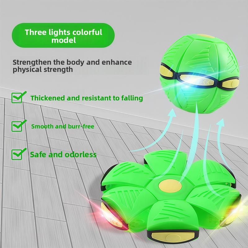 LibLibai Optional 2-piece Flying Saucer Deformation Ball Set - Bouncy & Stomp Balls with Transforming Disc - 14cm Thickened Upgrade for Outdoor Play - Educational Parent-Child Interaction Toy - Ideal Christmas Gift