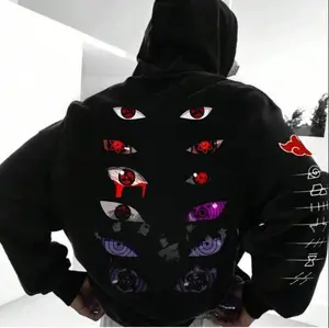 Naruto Anime Akatsuki Eyes Hoodie, Anime Fan Unisex Streetwear Style Hoodie, Comfort T-shirt, Sweatshirt, Graphic Tee Aesthetics