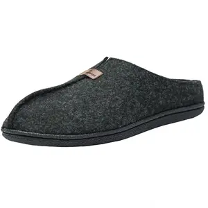 Alpine Swiss Bruce Mens Felt Faux Wool Clog Slippers Comfortable Slip On House Shoes