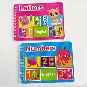 Interactive Abcs & 123s Learning Book and Flashcard Set, English Alphabet and Number Course, Suitable for Preschool, Kindergarten, Home Education, Flashcards Learning Alphabet