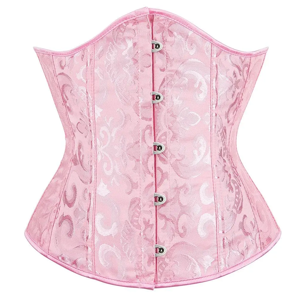 Underbust Corset Plastic Bones Korset Basques Shaper Elegant Waist Bustier