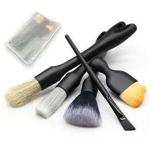 Universal Car Valeting Kit 5 Counts Set Soft Professional Portable Brush for Car Interior Cleaning Dust Removal Car Interior Cleaning wash Brush Set Cleaning Supplies Car Detail Products Automotive applicator brush tire and Interior Cleaning Kit factory