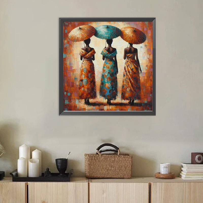 Paint By Numbers Kit On Canvas DIY Oil Art African Woman Home Wall Decor 40x40cm