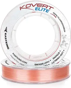 KastKing Kovert Elite Fluorocarbon Line – 100% Invisible Fishing Line, Strong Abrasion Resistance, Fast Sinking & Low Stretch bait casters