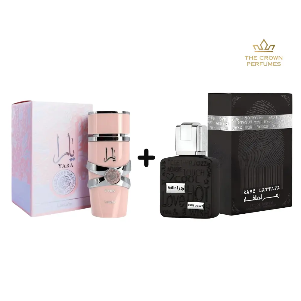 Lattafa Perfumes Yara + RAMZ Silver Eau de Parfum Multi-Pack Bundle - 3.4 oz (100ml), Vanilla-Infused Floral & Woody Unisex Fragrance Set