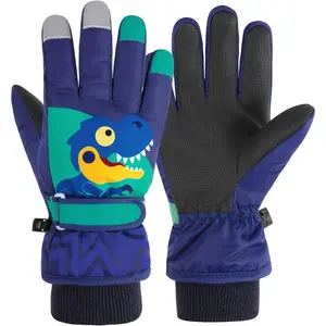 P-HBL01     Kids Waterproof Winter Gloves Warm Snow Gloves Boys Girls Ski Gloves Toddler Mittens Windproof