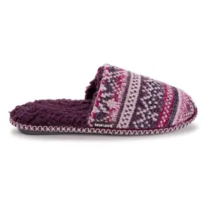 Muk Luks Women's Ashlie Scuff Mule Slippers - Cozy Fur-Lined Shoe, Foam Cushioning, Slip-On Convenience Footwear