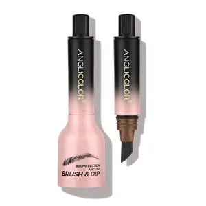 Brow-Fection Angled Liquid Brush Eyebrow Pencil Liquid Eyebrow Enhancer Easy to Color Long-Lasting Quick-Drying