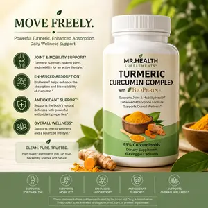 Turmeric Curcumin Complex | Organic Turmeric + BioPerine | 95% Curcuminoids | 60 Veggie Capsules