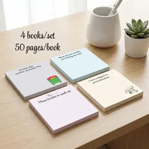 Funny Letter Sticky Notes Set, Novelty Humor Design, 3x3 Inch Size, 50 Sheets Per Pad, Ideal for Office & Home Use