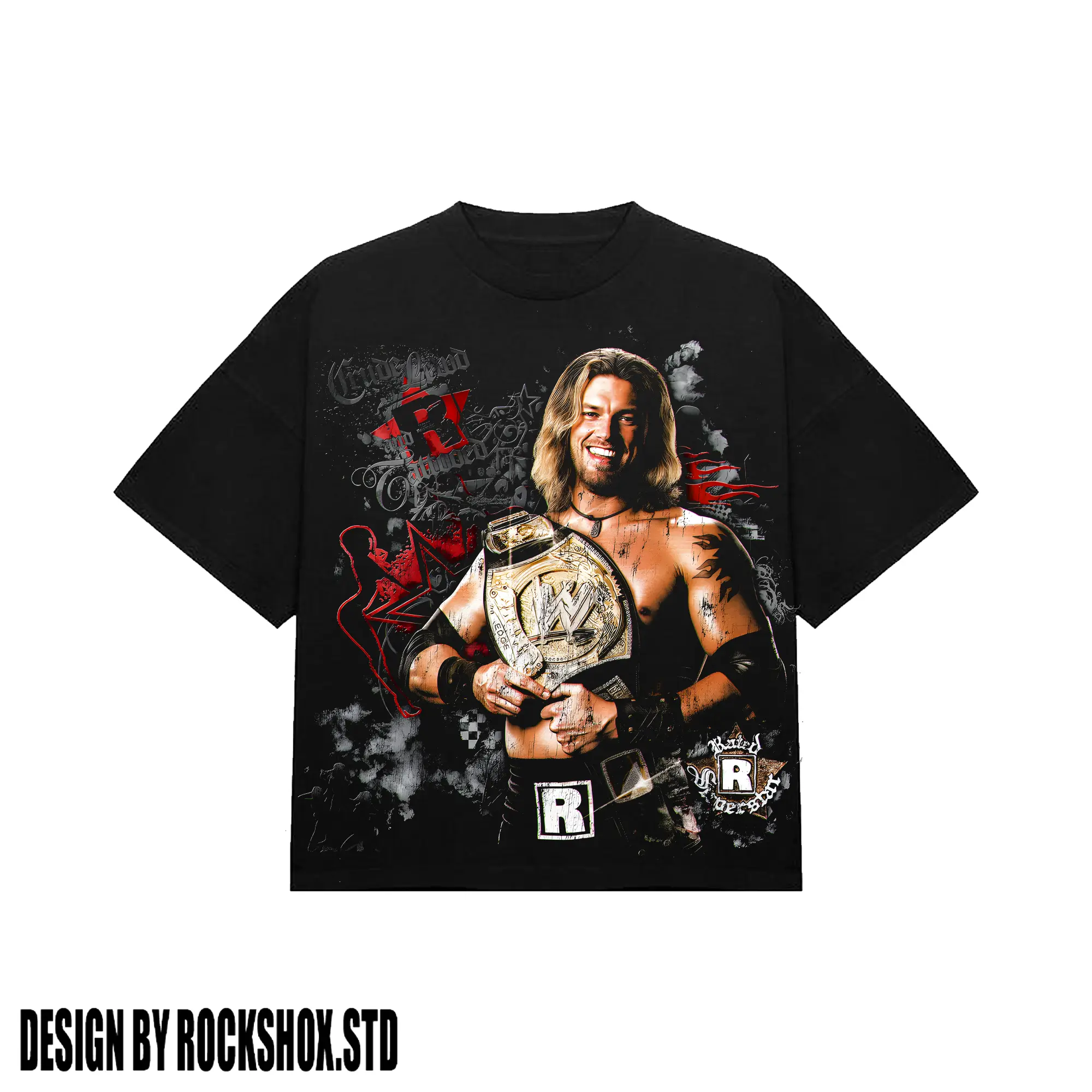 Adam Copeland - Edge - WWE Edition Double Printed Oversize Lightweight Tee Vintage WWE Fans TV Series Graphic Design Top Cotton Wrestling Streetwear T-Shirt Clothes Menswear Womenswear.