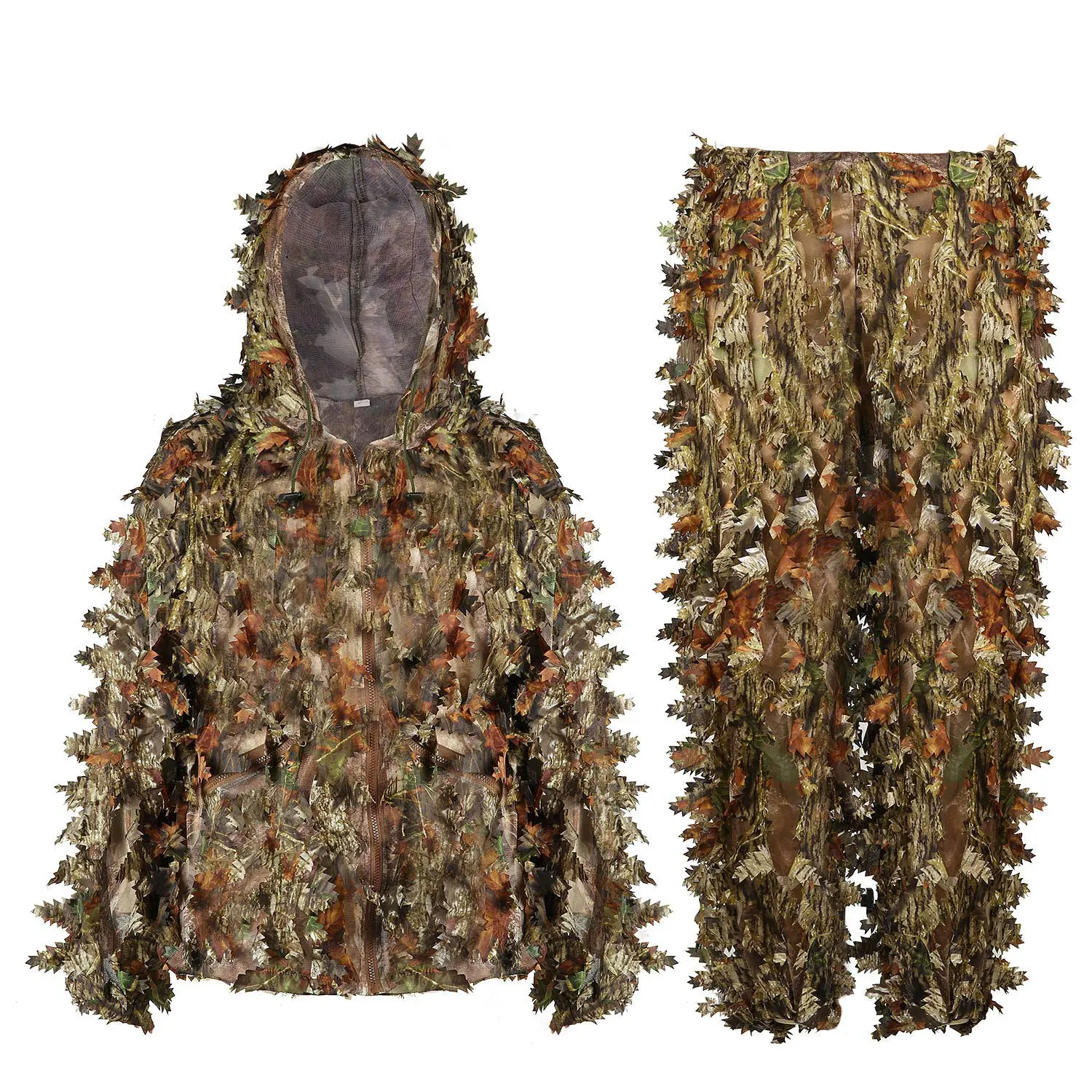 Ghillie Suit Gilly Suits Pants 3d Leaf Camo Camouflage Coveralls Adult Lightweight Clothes