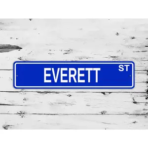 Everett Street Sign Personalized Custom Name Gift