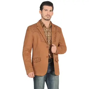 Saco LAMASINI Bordado para Caballero Slim Fit Estilo LM516