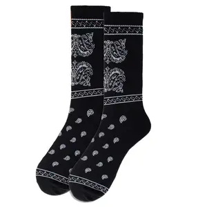 Men's Ribbed Paisley Bandana Novelty Socks