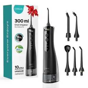 COSLUS E40 Portable Water Flosser, ADA Accepted & Cordless with 10 Pressure Settings for Travel, Braces, & Sensitive Gums, IPX7 Waterproof & BPA-Free, Beauty Products