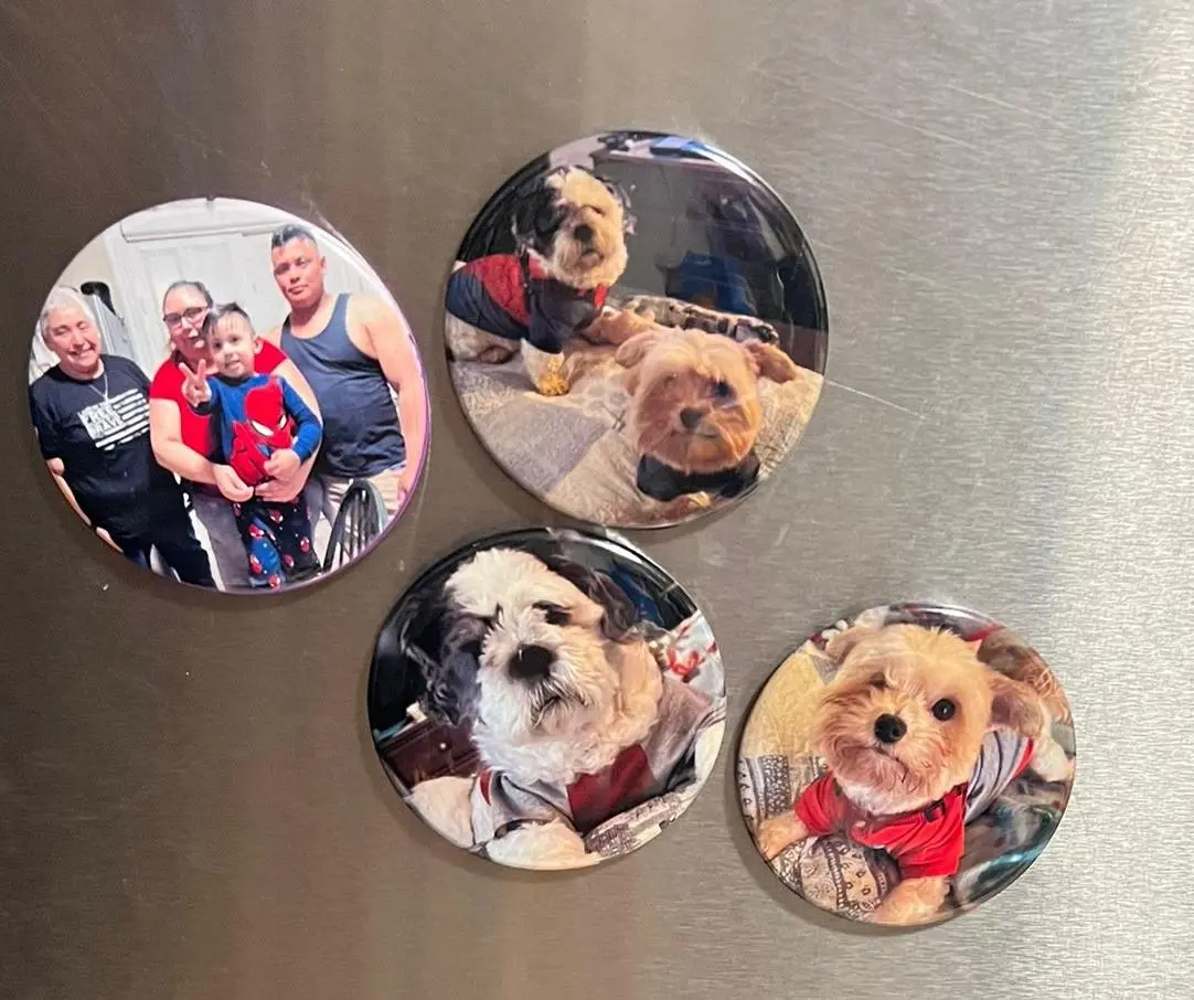 Circulo Photo Magnets Custom 2.25 Inches Perfect for Birthdays Christmas Anniversaries Fridge Decor Set High-Quality Printing Personalized Gifts
