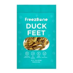 Freezbone Whole Duck Feet Dental Treats for Dogs - Human Grade - Single Ingredient