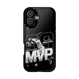 Aaron Judge MVP Phone Case American Sports Phone Cover Football Phone Case Sports Fan Gift Phone Case Protection, Shockproof For IPhone 17-12, Pro Max, Pro Plus, and Samsung S25 24 23 Safety Case