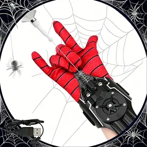 Spider Web Shooter Spider Web Launcher- 9.4ft Automatic Rope Launcher with USB Charging - Superhero Role-Play Toy for Children, Easter Toys, Halloween Toy, Christmas Gift