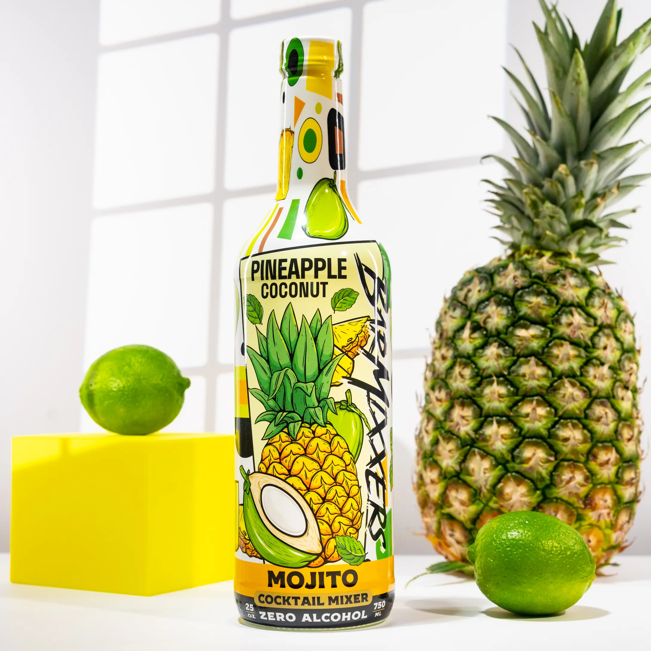 Cocktail mixer pineapple coconut Mojito syrup, non-alcoholic cocktail syrup for Effortless Mixology