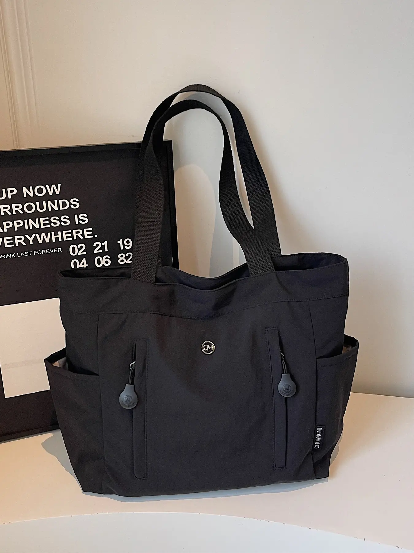 New Women's Simple Storage Tote Bag, Fashion Casual Multi-Pocket Large Capacity Shoulder Bag, Stylish and Practical Everyday Accessory, Versatile Fashionable Bags for Commuting